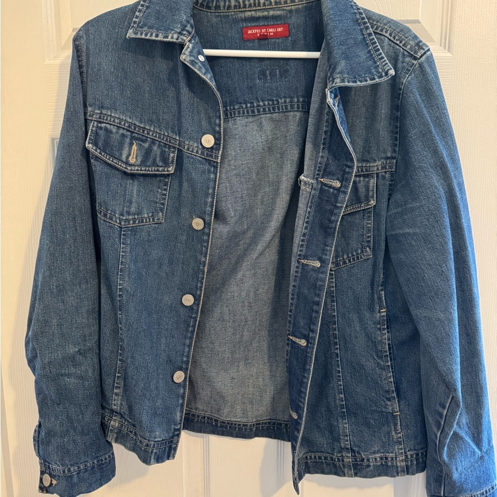 2/15$- Vintage Classic Blue Denim Jacket - Size 2